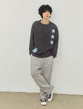 STAR 3 Henley Neck Long Sleeve T-Shirt