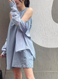 Paying Denim Sleeveless Mini One Piece
