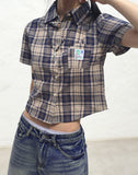 Wickle Amekazi Vintage Checkered Short-Sleeved Shirt