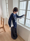 [Unisex] Charenty Color Matching Sporty Printing Long Sleeve Tee
