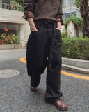 Haddon Yoke Cut Belted Wide Pants