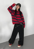 (WOOL) STRIPE PK KNIT