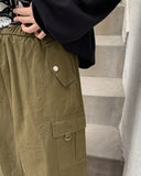 Nino banding cargo long skirt