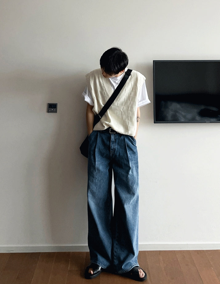 【COSYHARU】Roll-up wide washing denim COSYHARU (コシハル) - ロールアップワイドウォッシングデニム