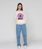 Purple Daisy Flower Smile Sweatshirt