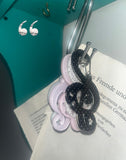 Musician Dot Pattern Carabiner Keyring