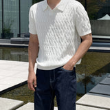 Cable open collar knit