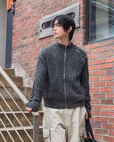 Kennen Fingerhole Wool Knit Zip-up