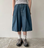 [unisex] Hotem Cool Banding Denim Bermuda Pants