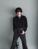 Pressure rib button warmer long sleeve t-shirt
