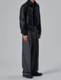 Stripe Pintuck Wide Slacks