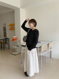 Bending Dot Round Cardigan