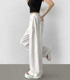 Summer Tencel Cooling Hem Snap Tick Long Wide Cotton Pants