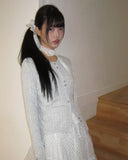 Linwoo punching button knit cardigan
