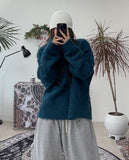 Rendi Wool Hair Button Knit