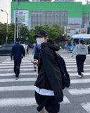 Summer barfice side banding wind hood jacket