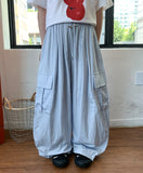 Rippat Banding Cargo Nylon Wide Pants