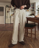 Uni corduroy pintuck pants