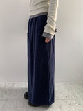 Hven Velvet Stripe Banding Long Skirt