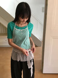 Narvi Dot See-through Halterneck Layered Sleeveless