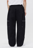 BIKER WASHED WIDE PANTS