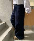 [unisex] Hoppen brushed banding fleece string parachute pants