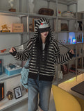 Field Stripe Mesh Warmer Hooded Zip-Up