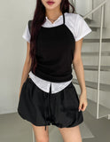 Here ribbed strap bustier