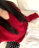 Asa V-neck Over Wool Knit