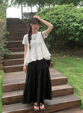 Kinu Frill Sleeveless Layered Blouse