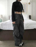 Snap Cargo Wide Pants