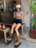 Jeanne Scarf Off Shoulder Tee