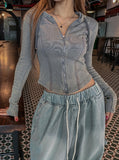 Texture Line Dyeing Ribbed Hood Zip-Up