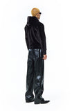 LOGO HOOD VELVET JACKET