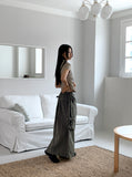 Pave pleated shirring two-way nylon short sleeve jacket