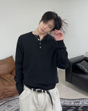 Revved henley neck knit