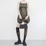 fuzzy corset lace one piece