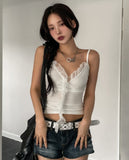 Liv Unbalance Lace Wrap Crop Sleeveless