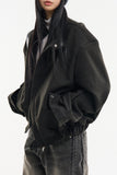 Mei shoulder padded blouson jacket