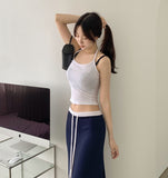 Halterneck Sexy Ribbed Crop Sleeveless