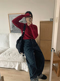 Lumdy wool cashmere semi-polar knit