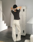 Moody cut pocket bootcut pants
