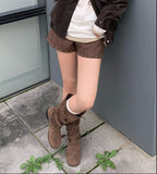 Dura Stud Suede Belt Shorts