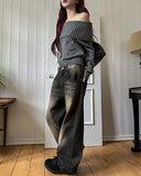 Sandy Double Washed Balloon Denim Pants