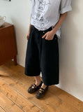 [unisex] Hachi Boyfit Bermuda Denim Pants