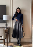 Milo Brushed Flare Long Skirt