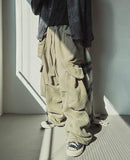 Top Washed Big Pocket Cargo Sweatpants