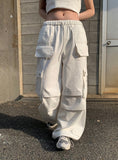 Fergie Cargo String Wide Pintuck Pants