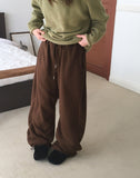 Teddys Side Pin Tuck Fleece Two Way Brushed Pants