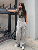 Vintage Pocket Cotton Pants